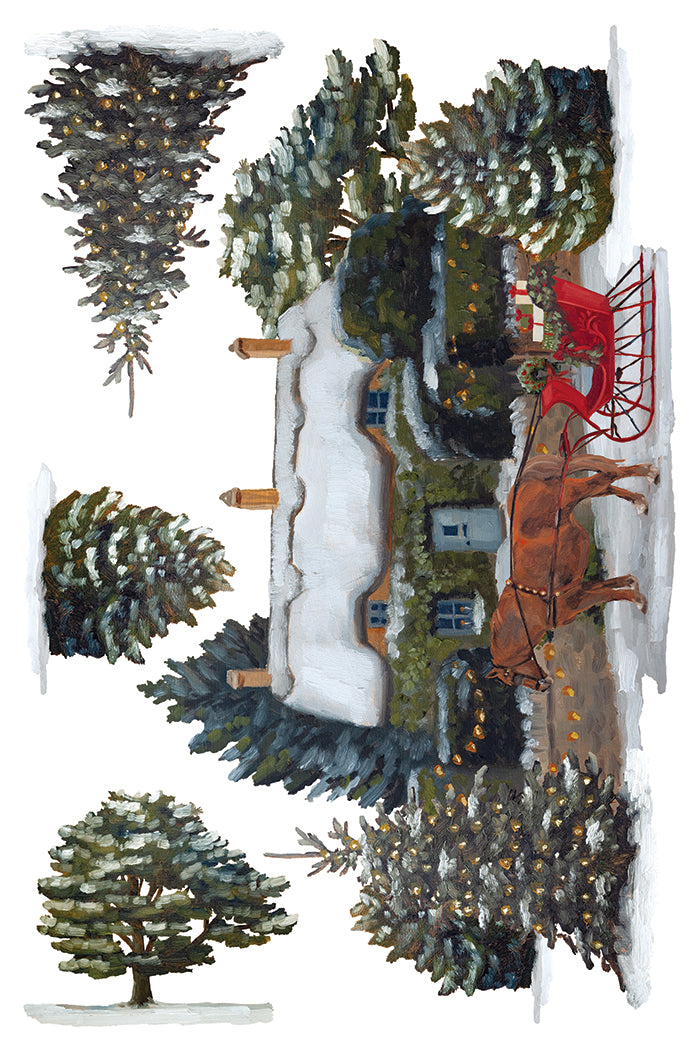 IOD A Cotswold Christmas Transfer 8x12