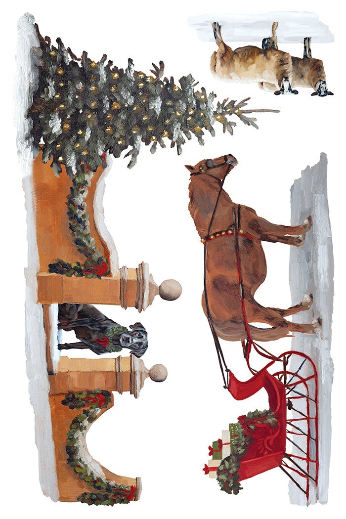 IOD A Cotswold Christmas Transfer 8x12