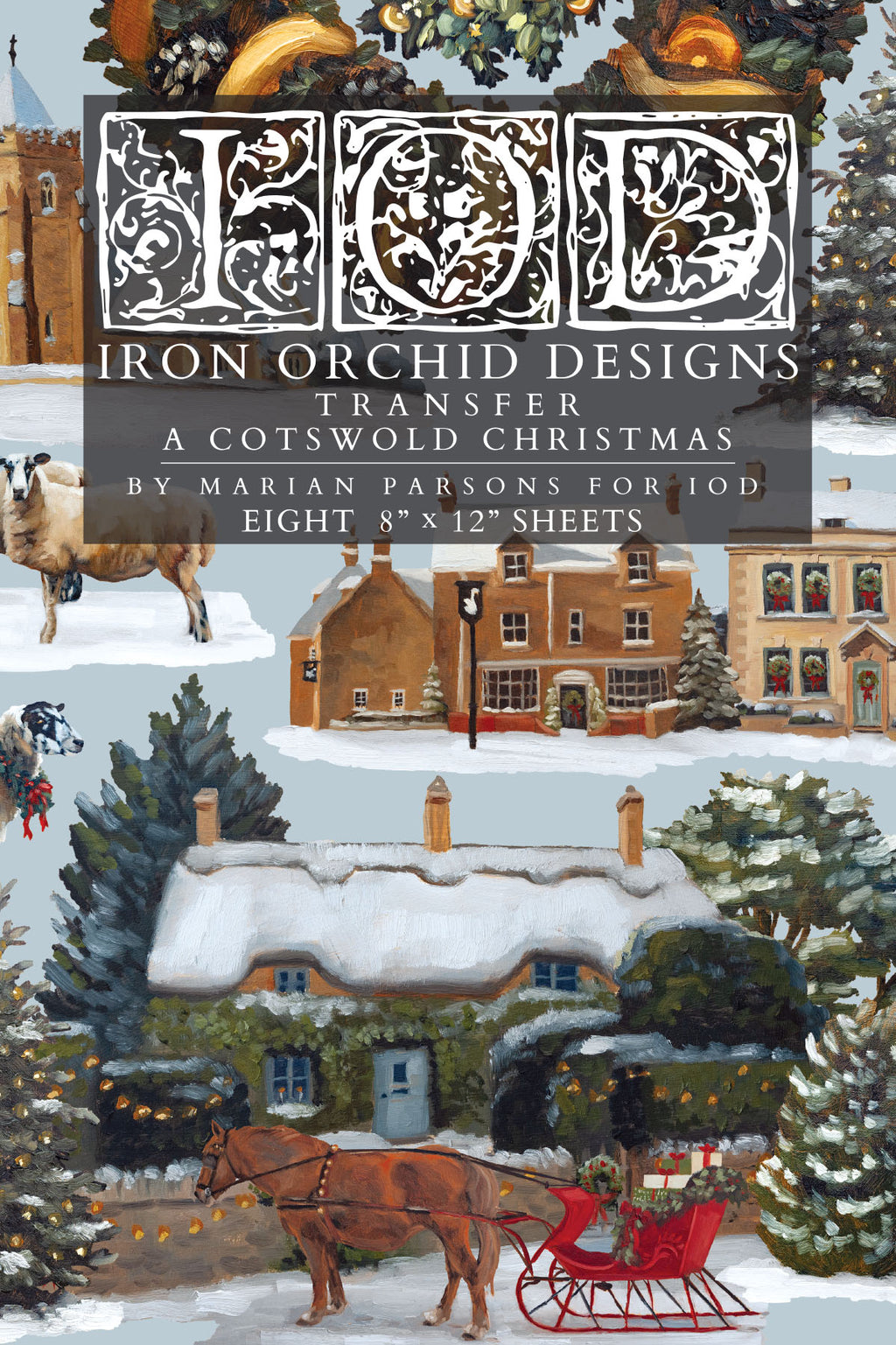 IOD A Cotswold Christmas Transfer 8x12
