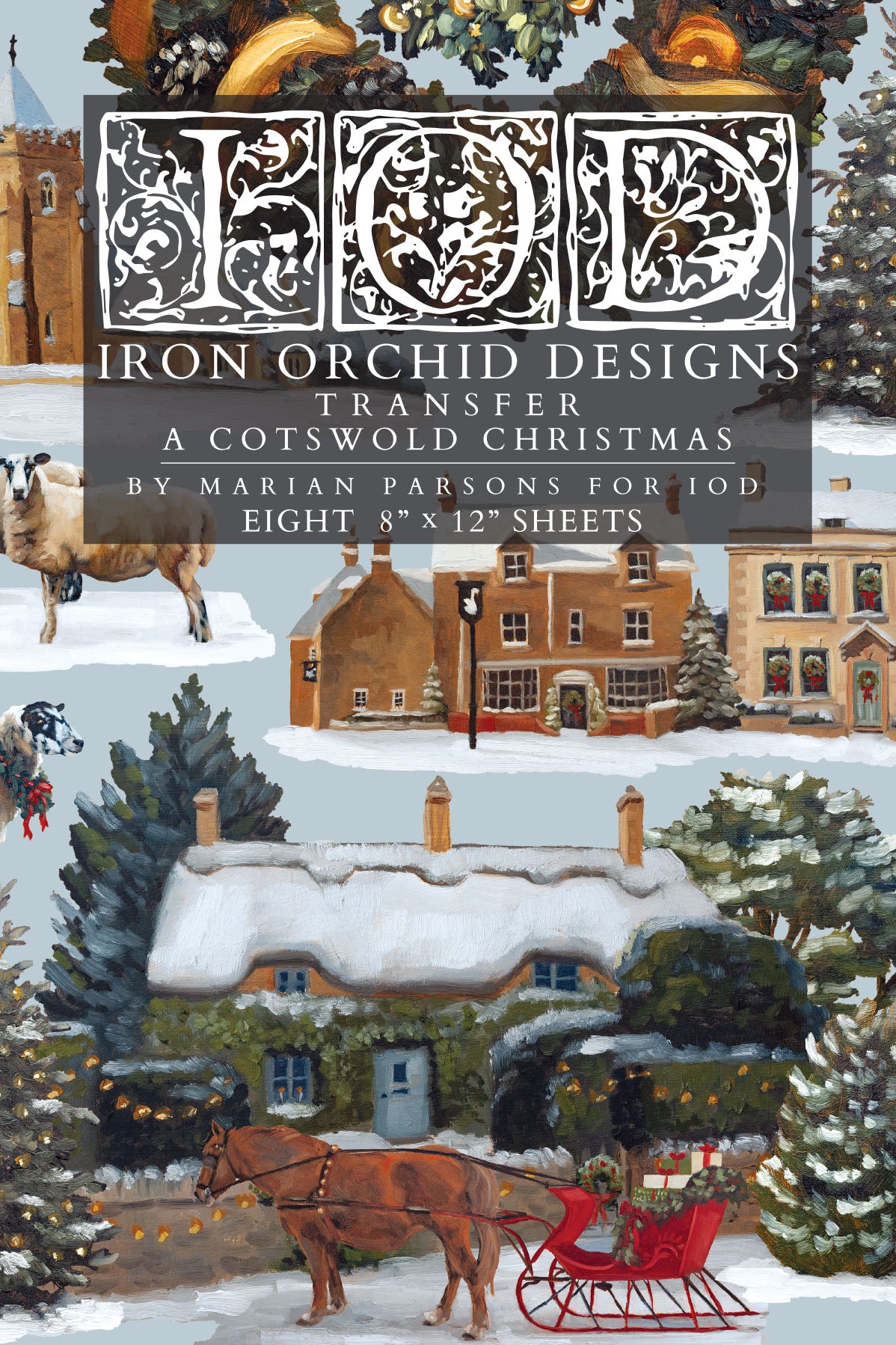 IOD A Cotswold Christmas Transfer 8x12