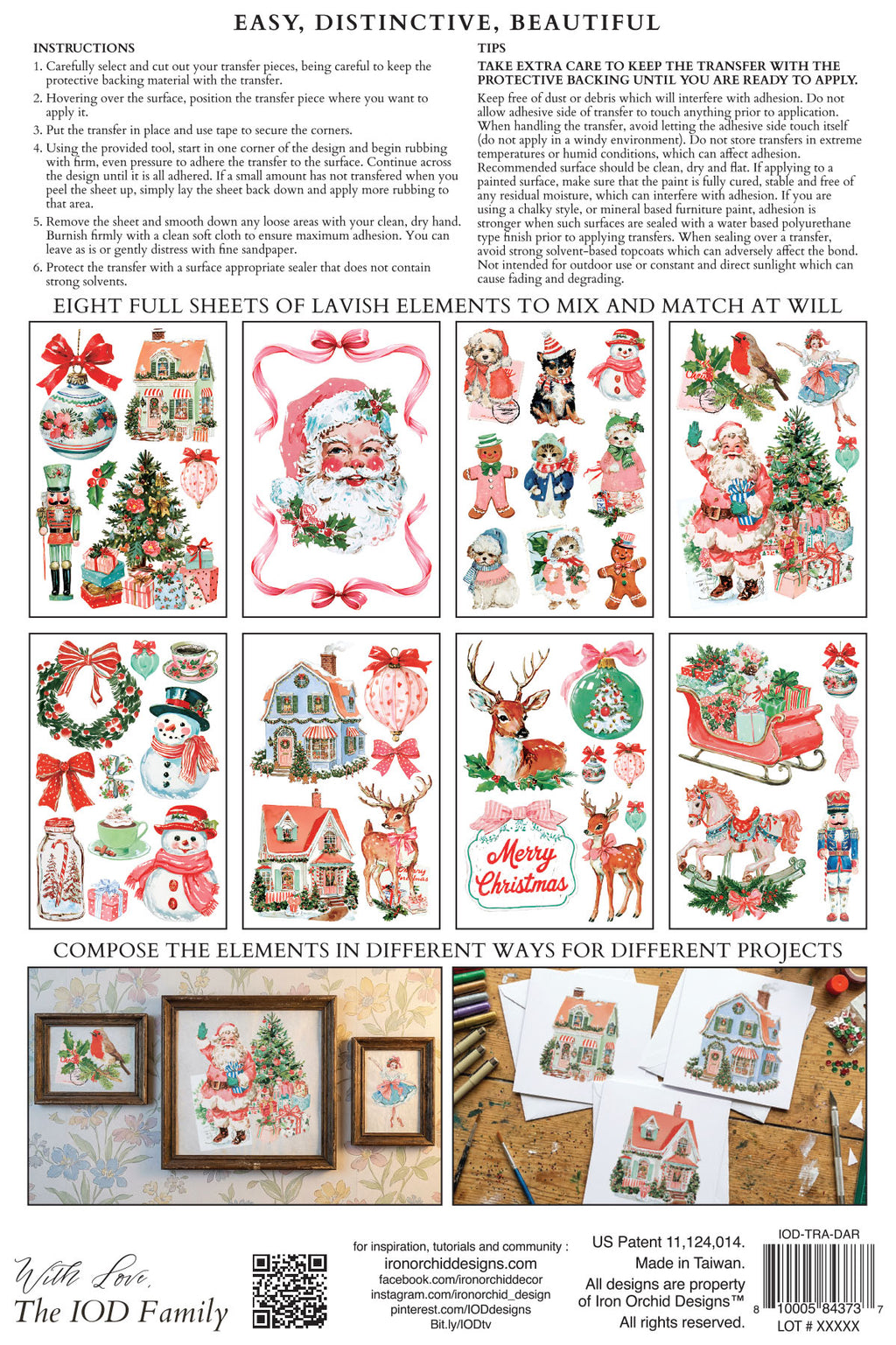IOD Darling Holiday Transfer 8x12
