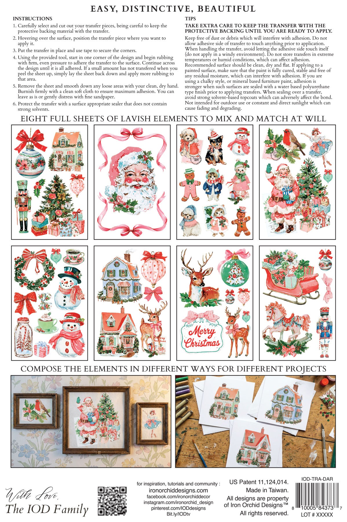 IOD Darling Holiday Transfer 8x12