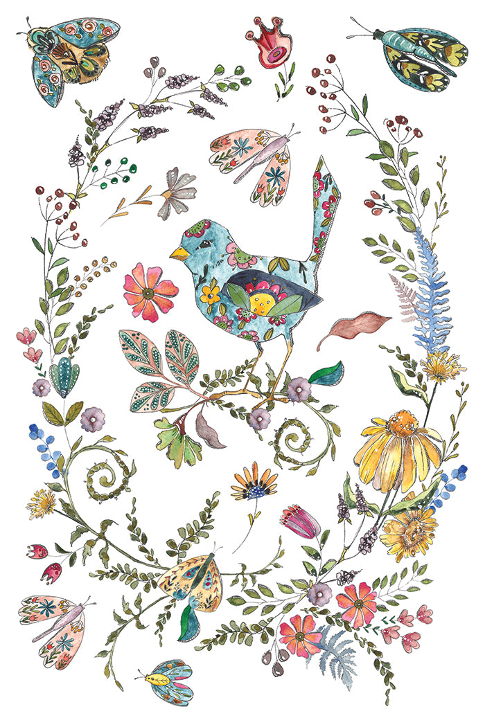 IOD Fern Fables Transfer 8X12