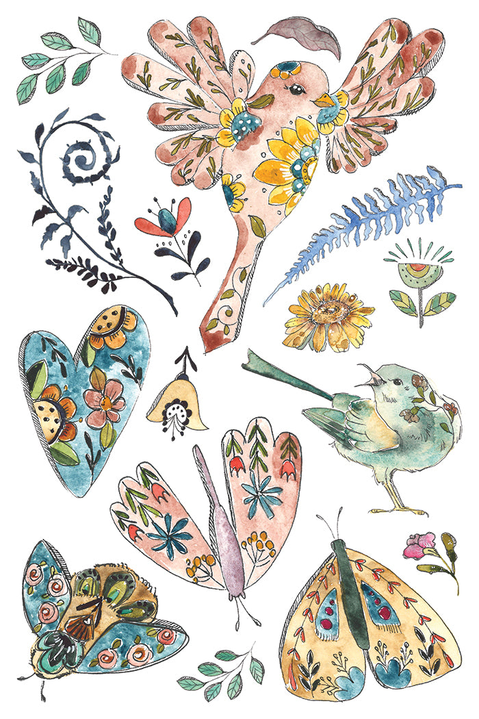 IOD Fern Fables Transfer 8X12