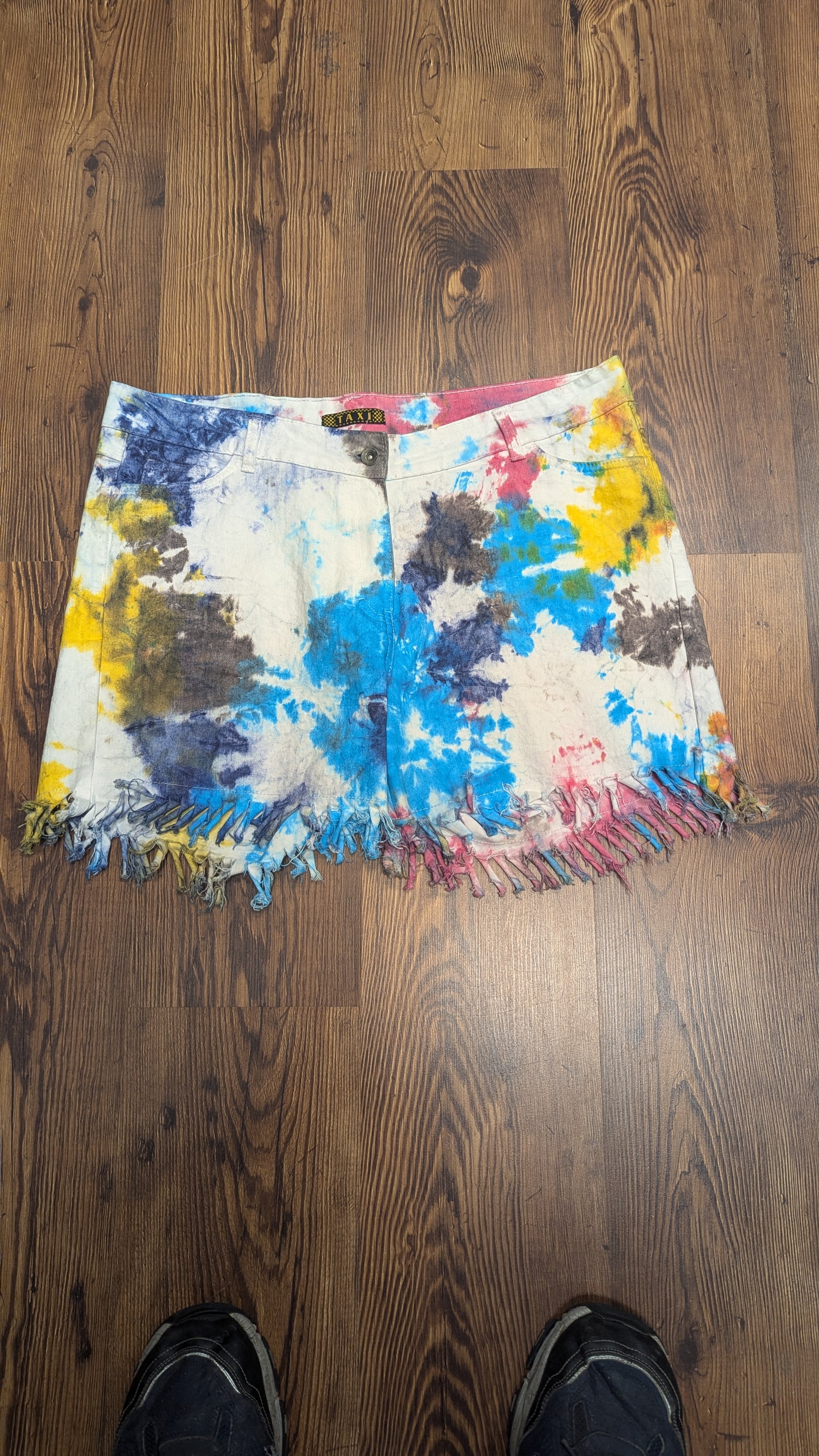 TAXI Tie Dye Shorts XL - Blue Moon Vintage Mercantile