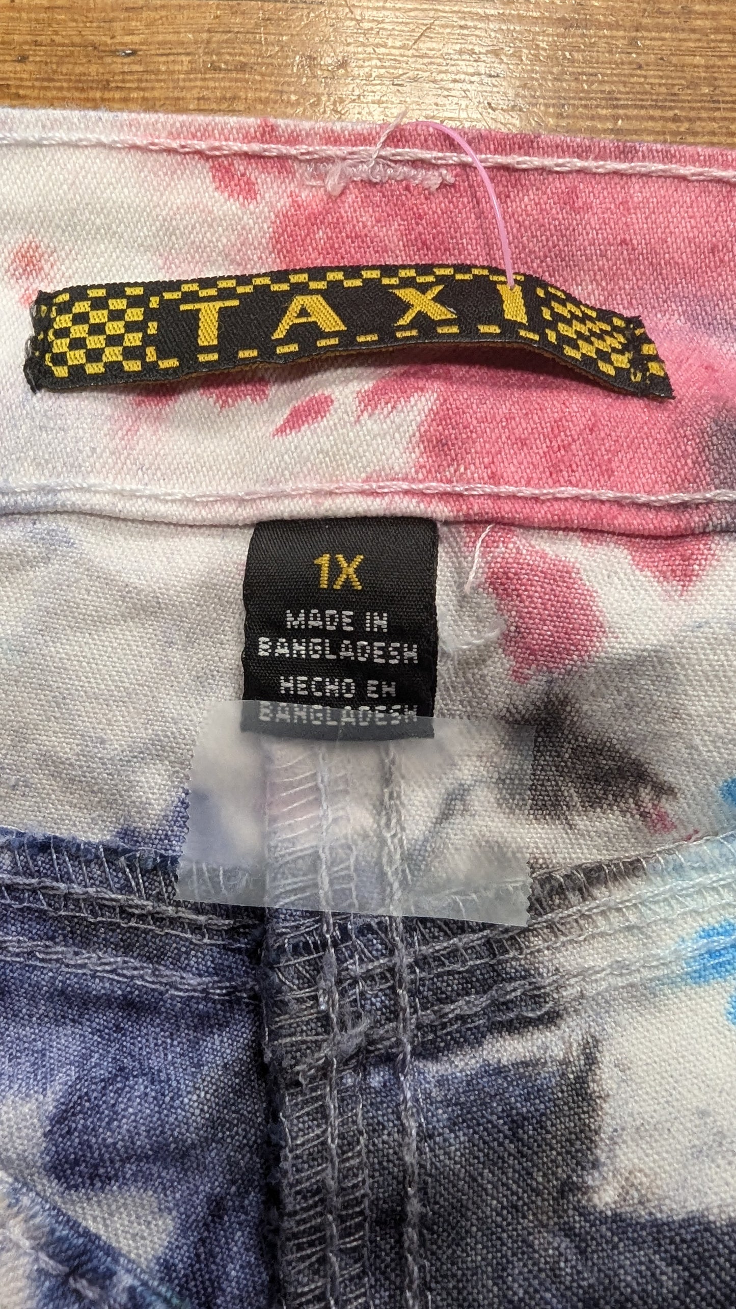 TAXI Tie Dye Shorts XL - Blue Moon Vintage Mercantile