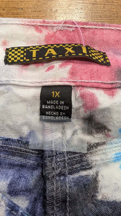 TAXI Tie Dye Shorts XL - Blue Moon Vintage Mercantile