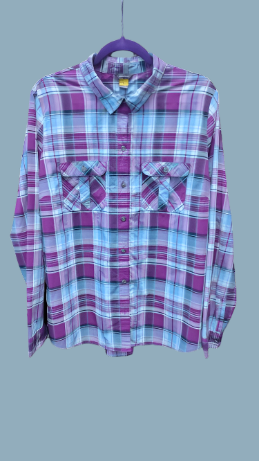 Eddie Bauer Columbia Button Down Shirt SZ: T-XL - Blue Moon Vintage Mercantile