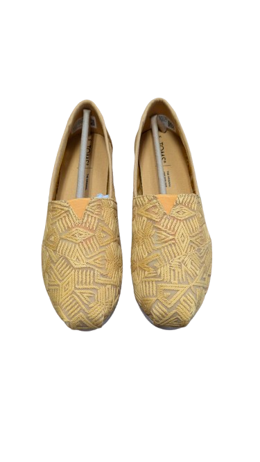 Toms Women's Alpargata Golden Yellow Geo Lace SZ:7 NWT - Blue Moon Vintage Mercantile