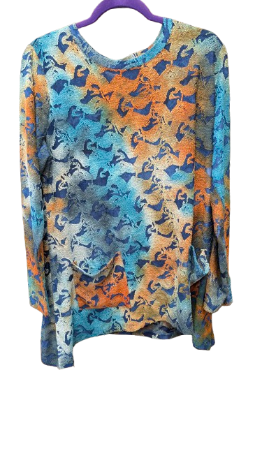 LOGO Aqua/Rust Tunic SZ LG