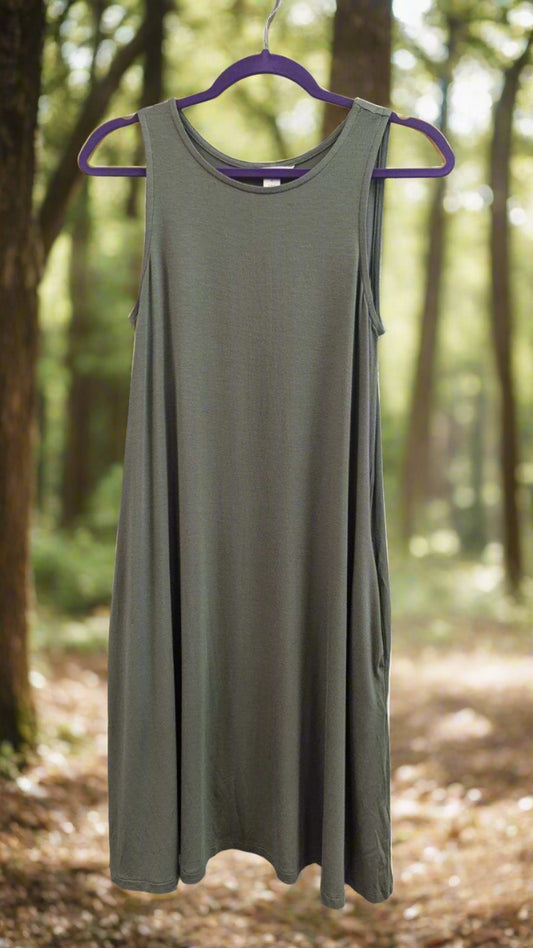 Olive Tank Dress