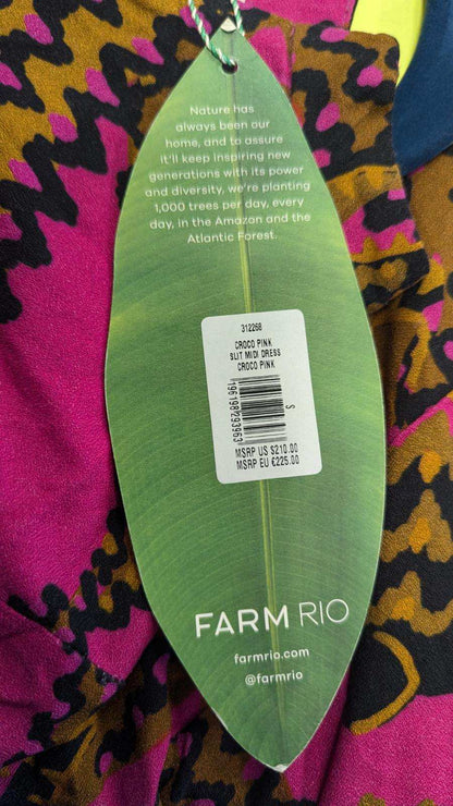 Farm Rio Pink Croc Dress SZ: SM - Blue Moon Vintage Mercantile