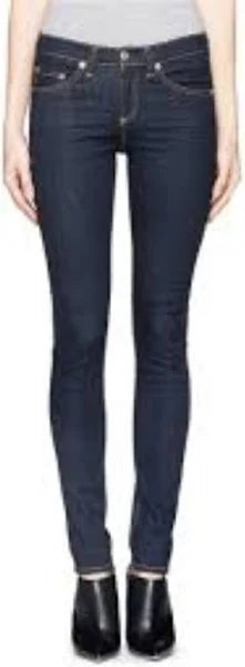 High Rise Skinny Jeans SZ: 24 by rag & bone - Blue Moon Vintage Mercantile